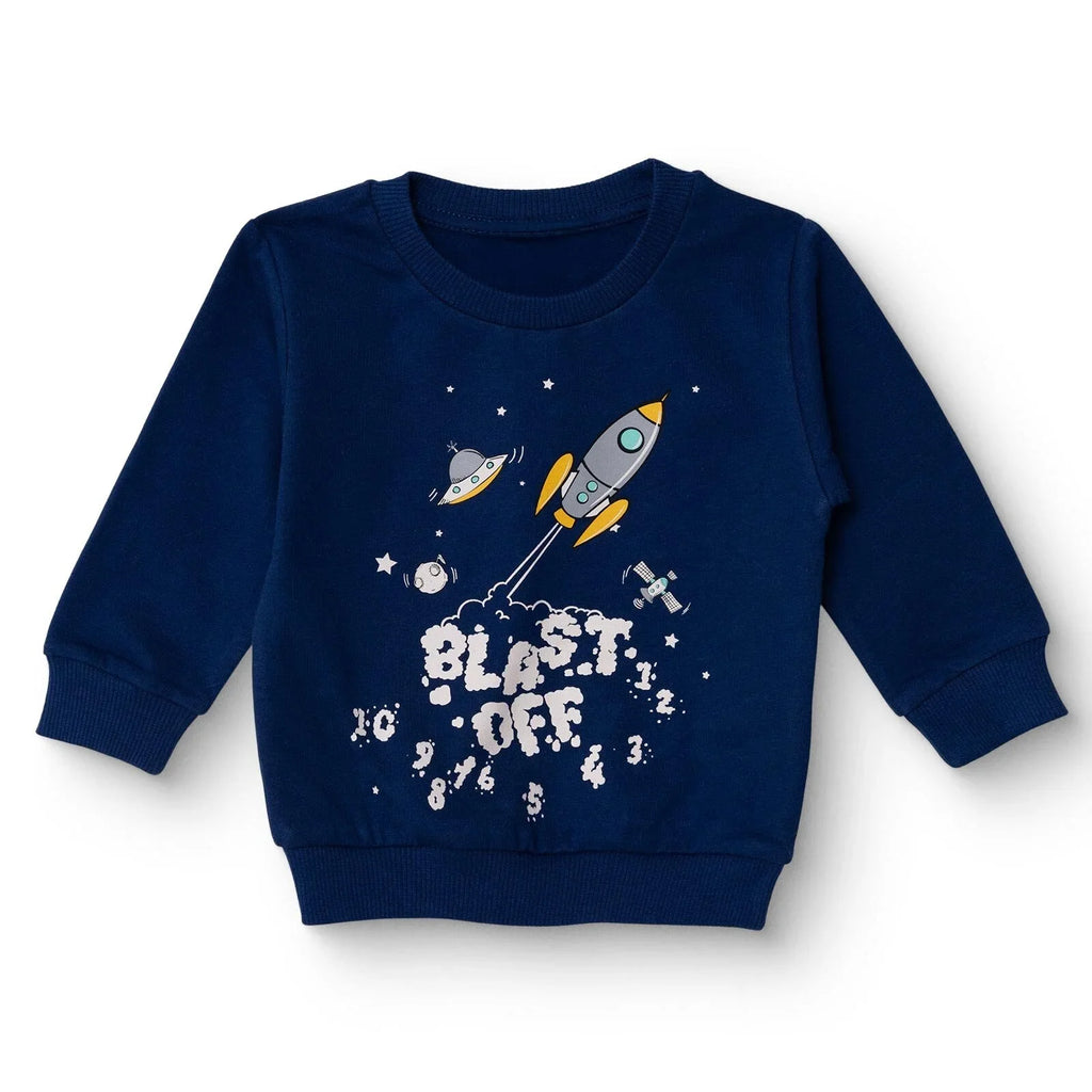 HelloBaby Basic Baby Boy Sweatshirt - Navy Blue