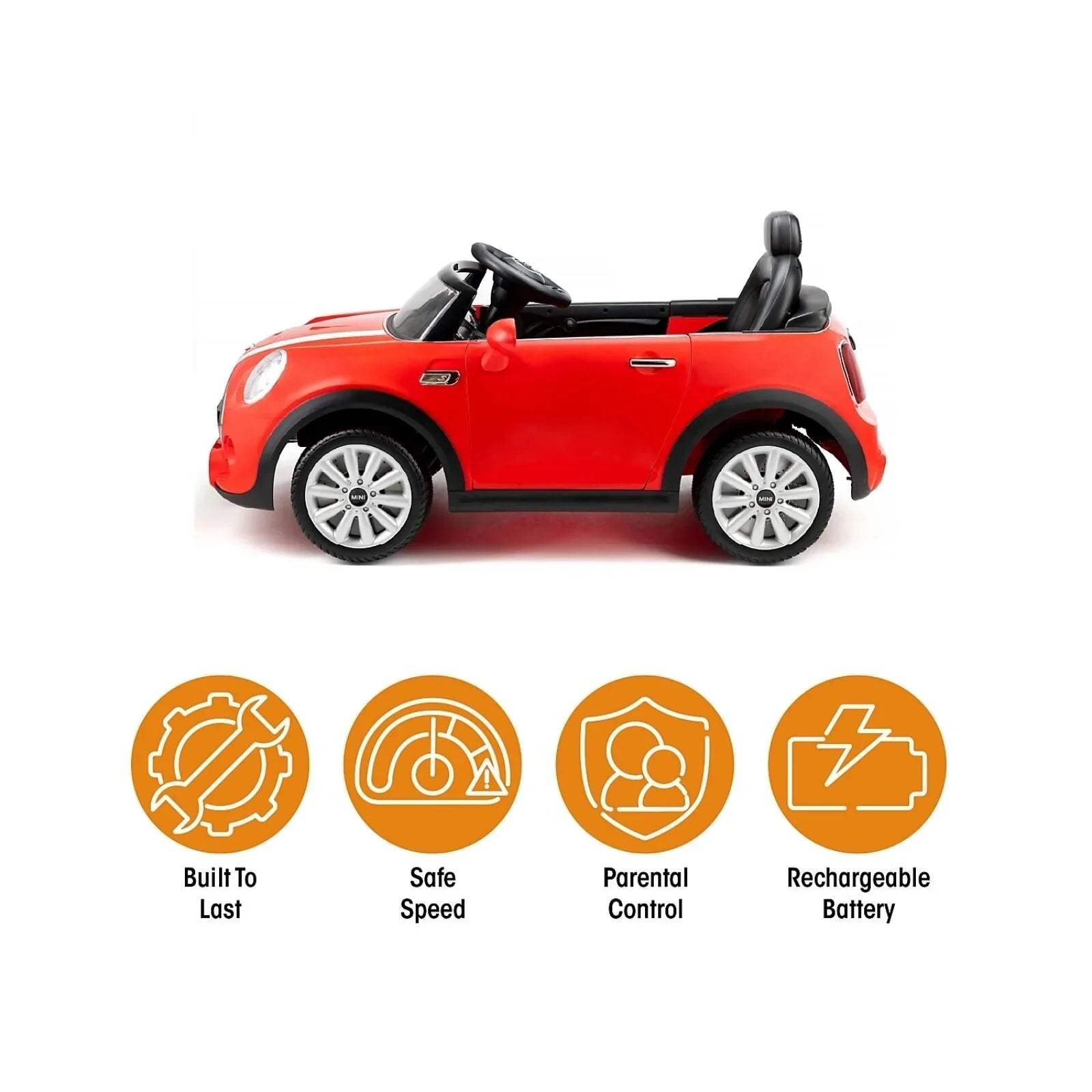 Xootz Mini Cooper Convertible 12V Electric Ride On - Red