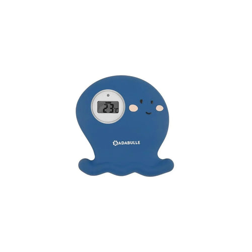 Badabulle blue whale-shaped digital bath thermometer with LCD temperature display