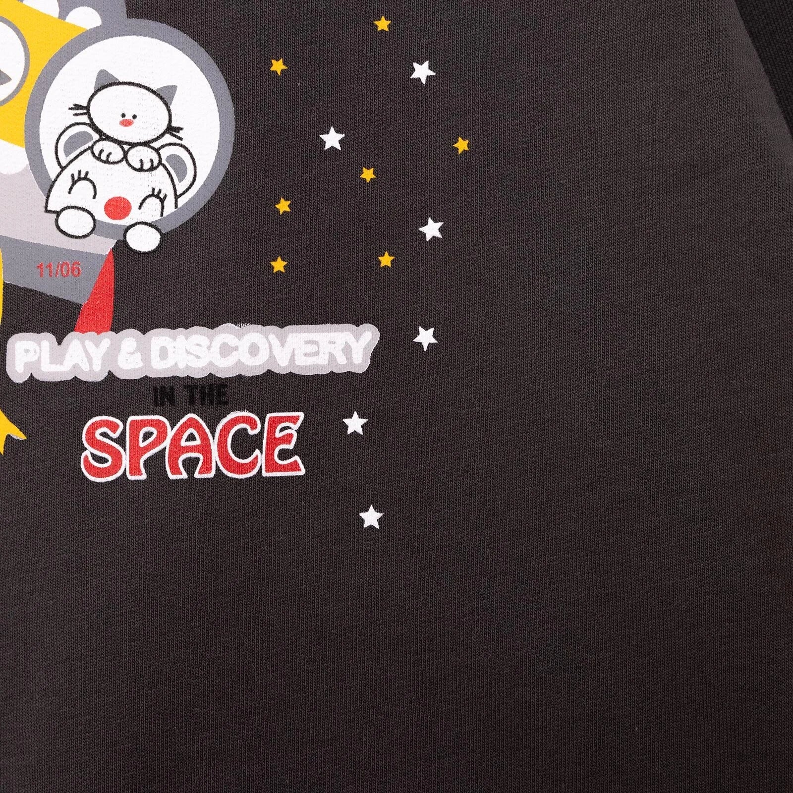 HelloBaby Basic Low Raised Lion Printed Sweatshirt - Dark Grey