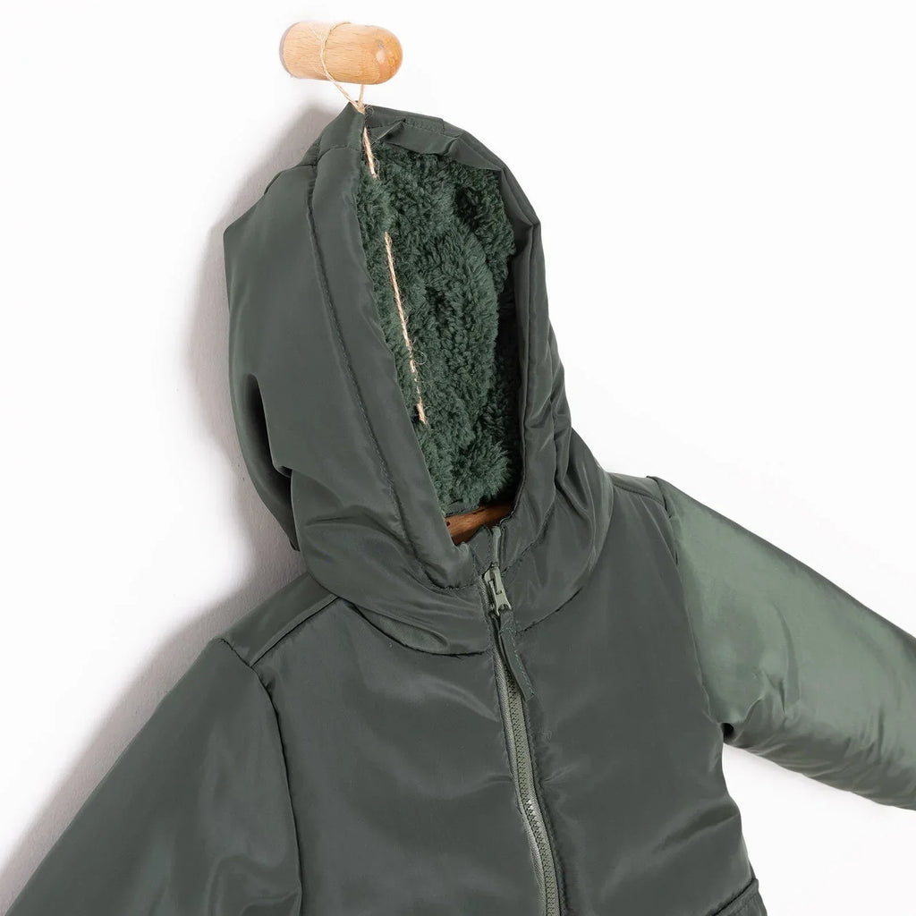 HelloBaby Hooded Coat - Green - Bobobiy