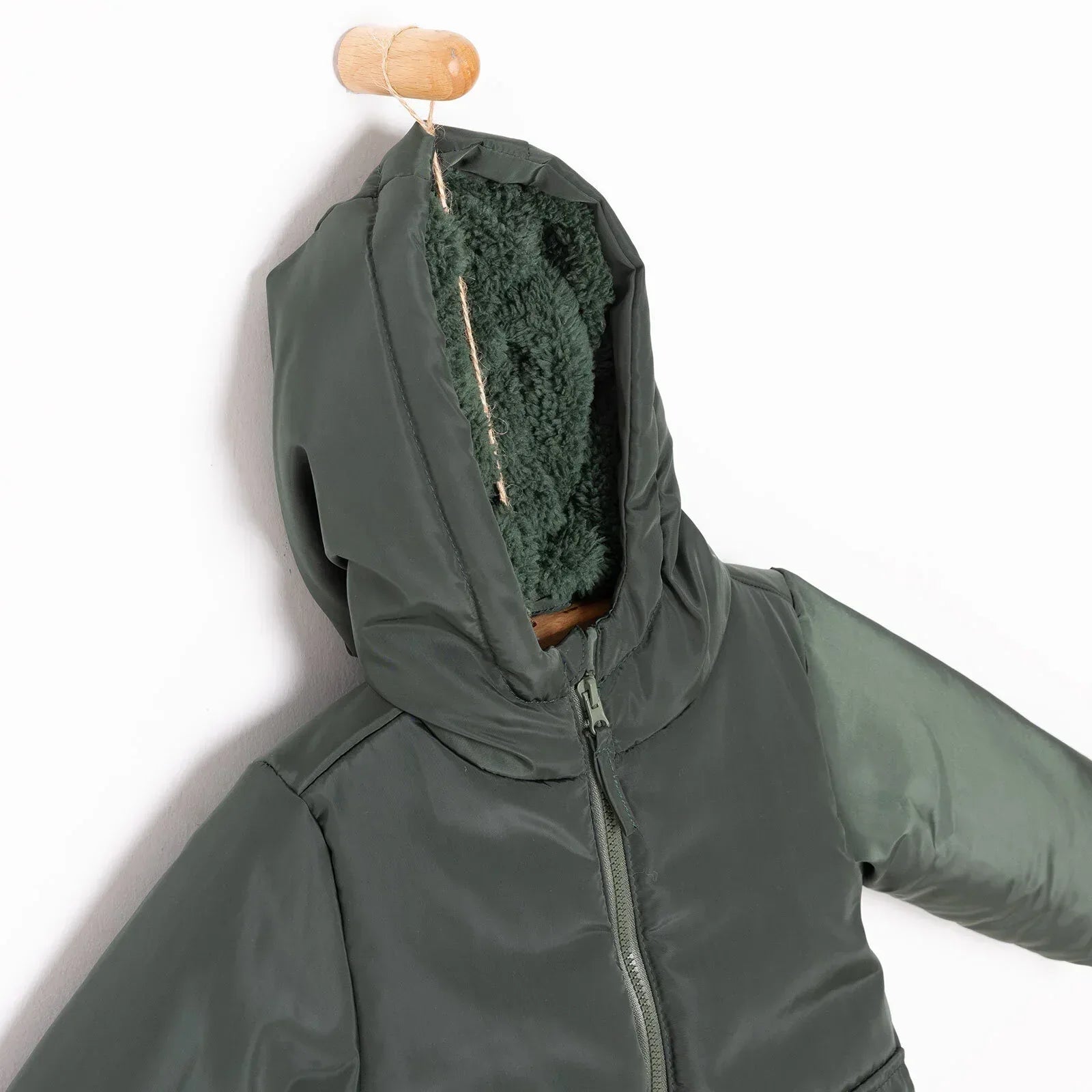 HelloBaby Hooded Coat - Green - Bobobiy