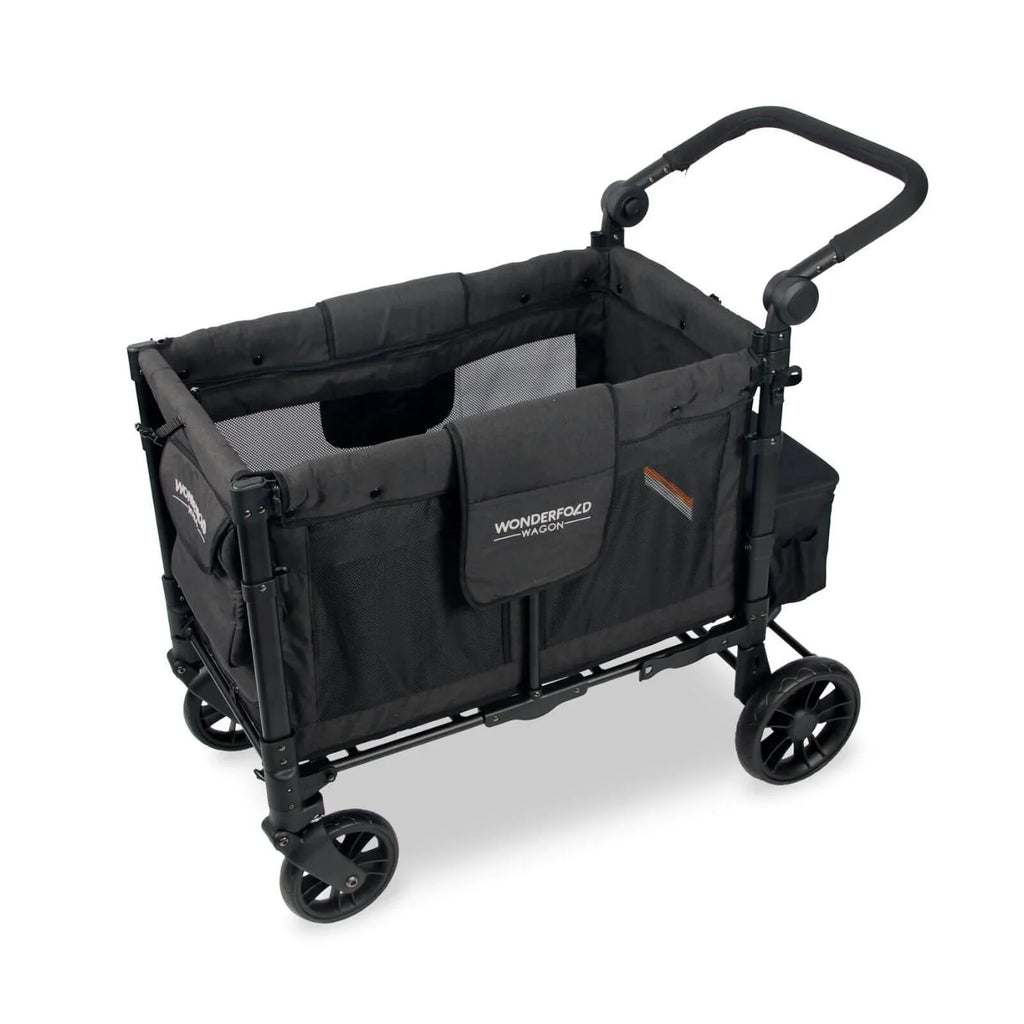 Wonderfold W2 Elite Double Stroller Wagon - Volcanic Black