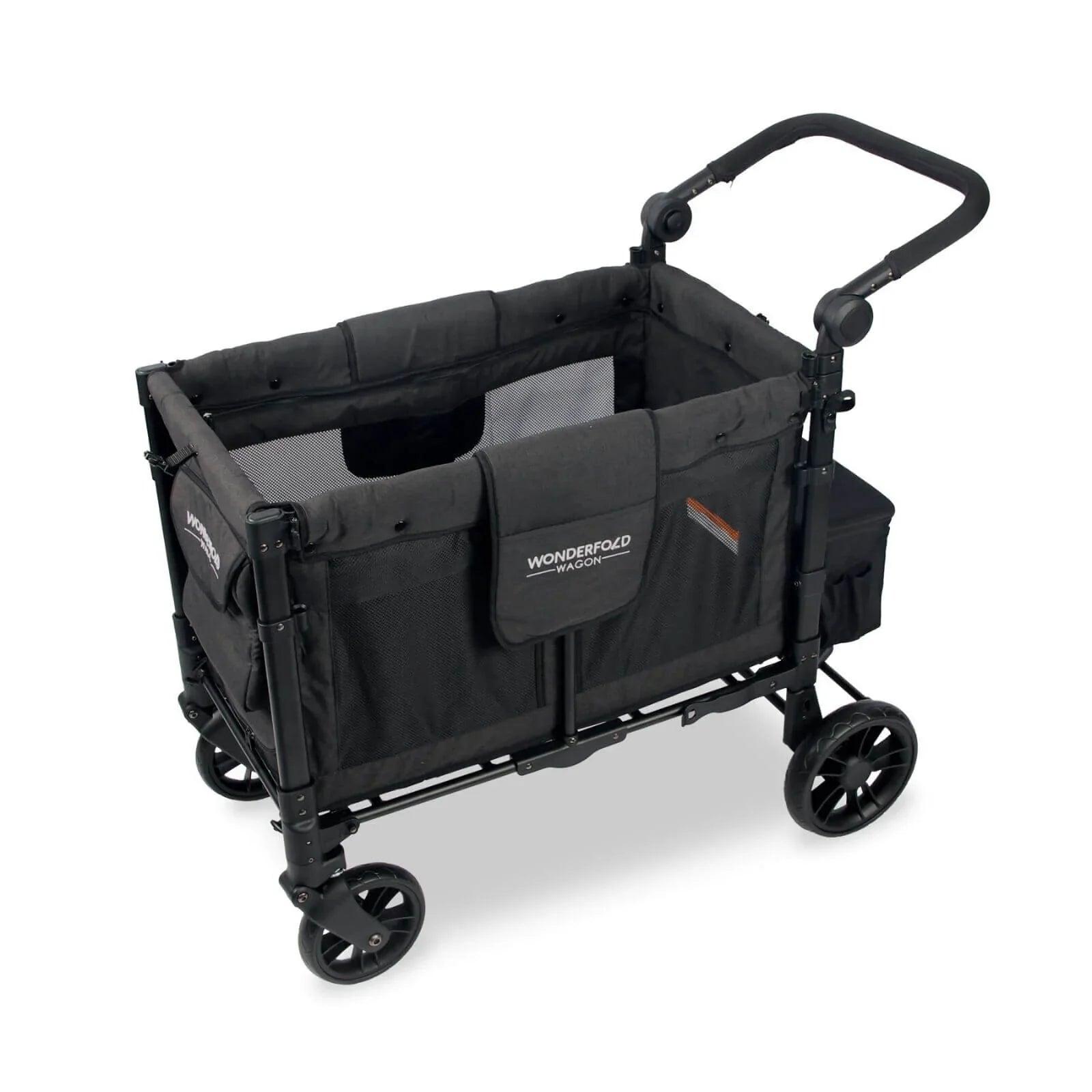 Wonderfold W2 Elite Double Stroller Wagon - Volcanic Black
