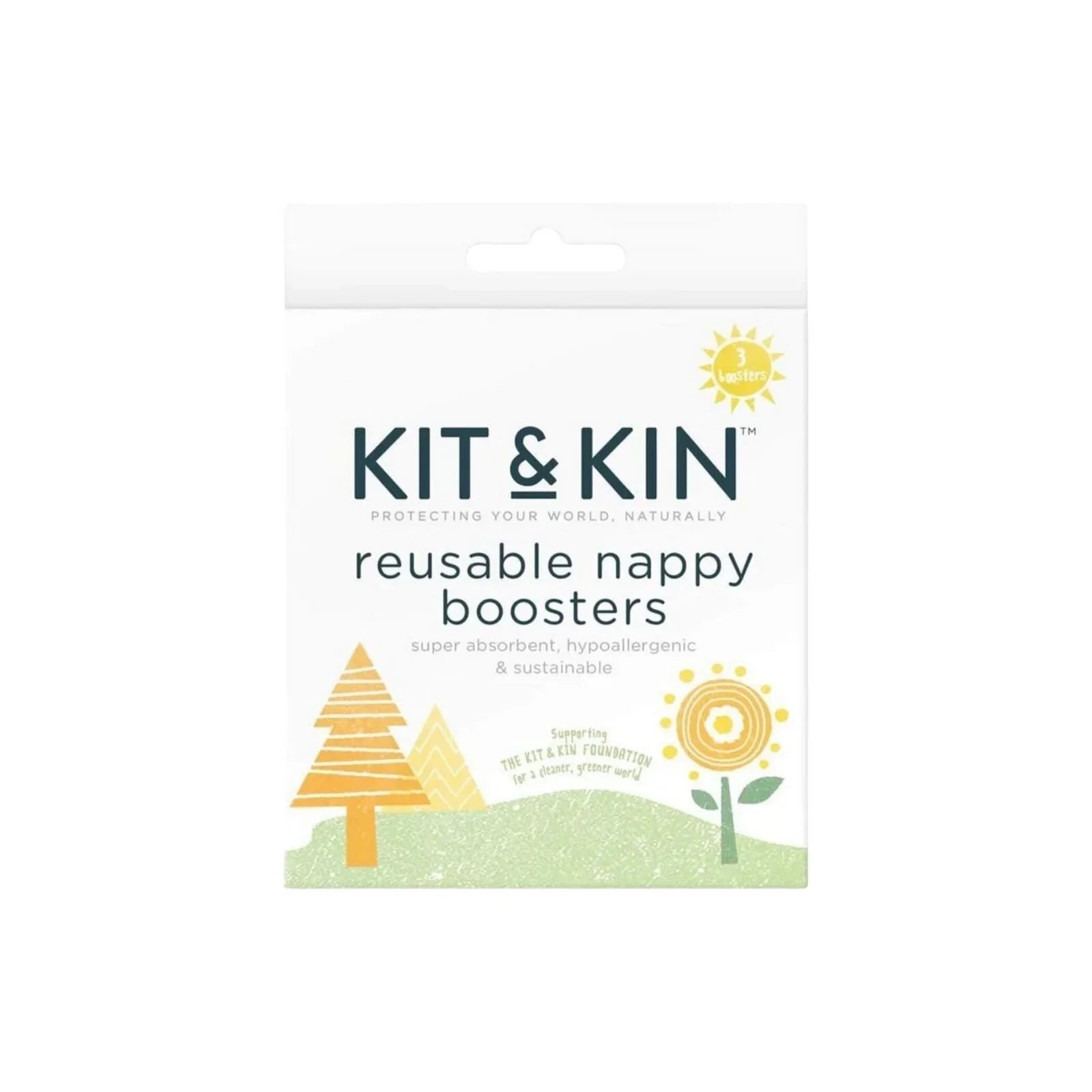 Kit & Kin Reusable Nappy Boosters 3 pcs