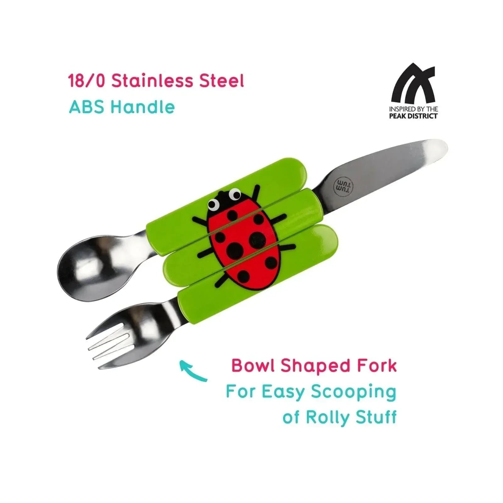 TUM TUM Travel Cutlery Set with Case - Ladybird - Bobobiy