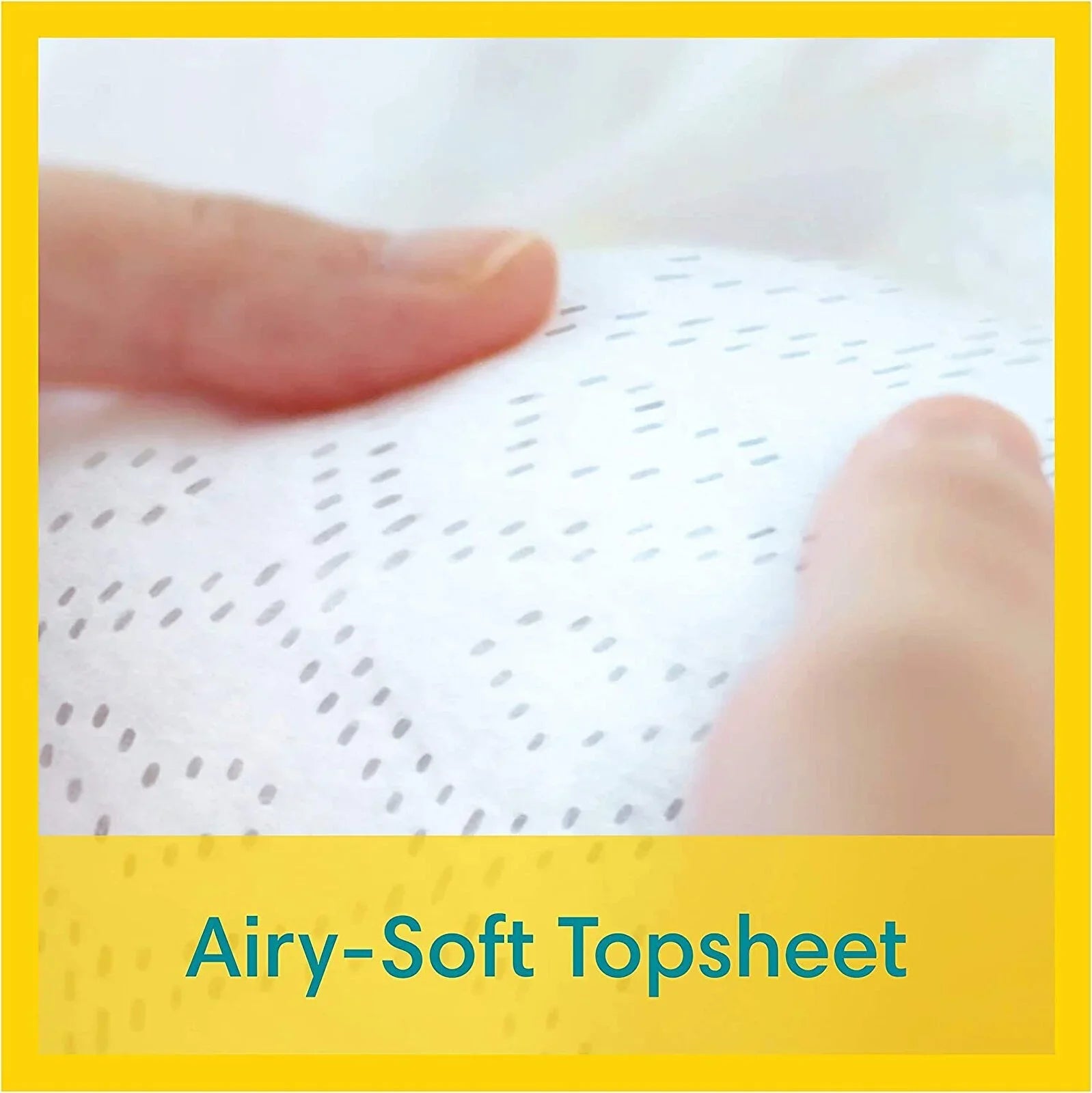 Newborn diaper with airy-soft topsheet texture