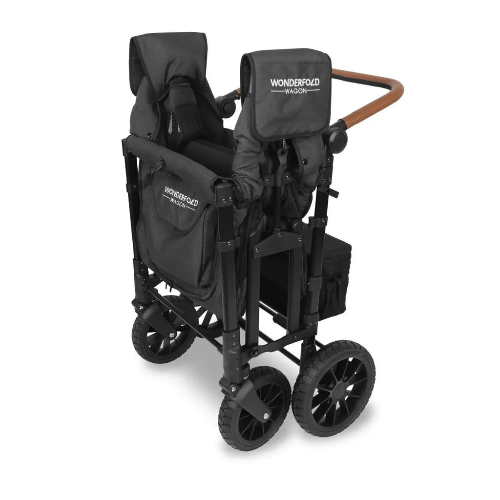 W4 Luxe Quad Stroller Wagon - Volcanic Black - Bobobiy