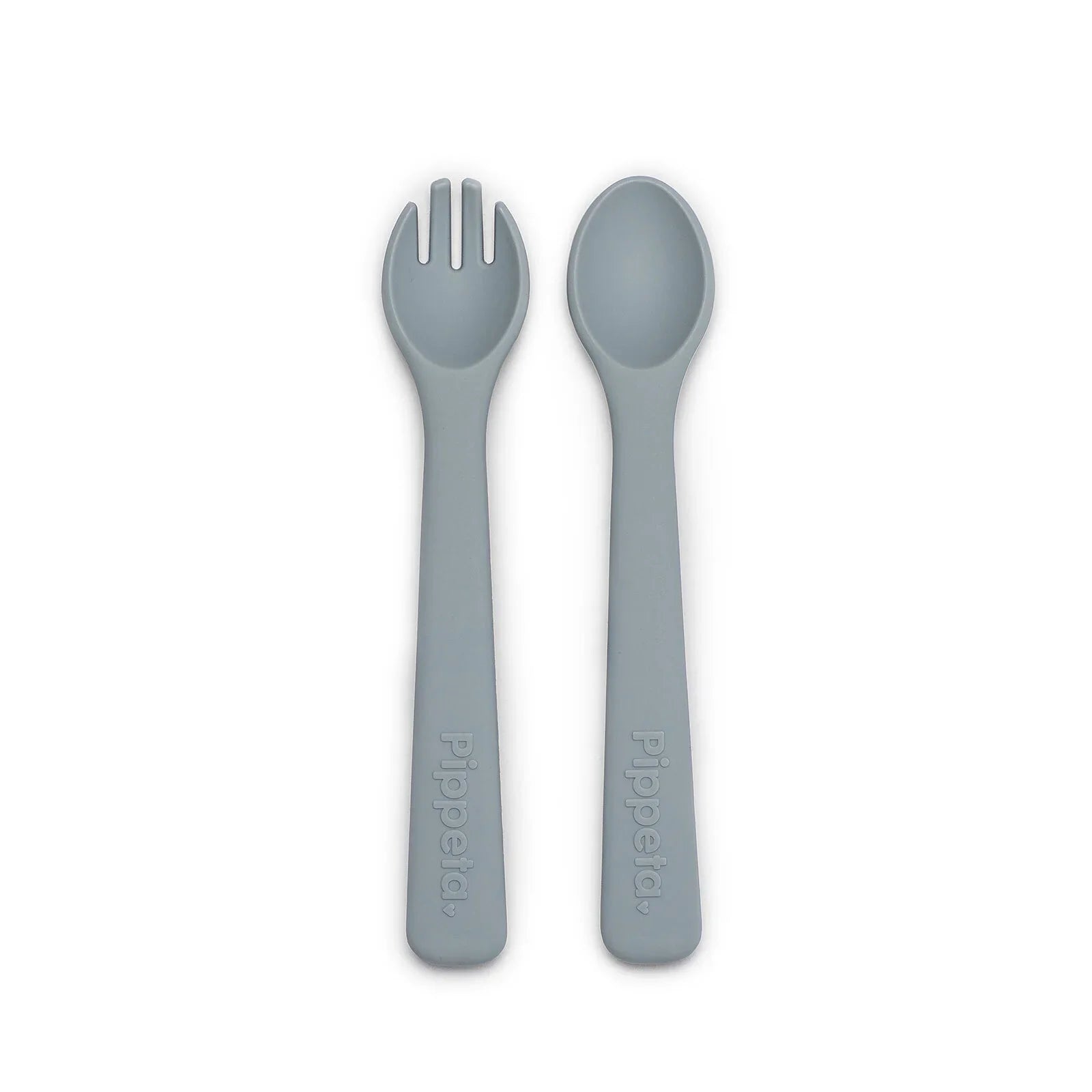 Pippeta Silicone Spoon & Fork - Sea Salt