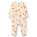 HelloBaby Newborn Footed Jumpsuit - Beige Printed