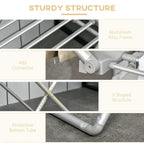 Sturdy electric heated laundry rack with aluminum alloy frame and X-shaped support legs