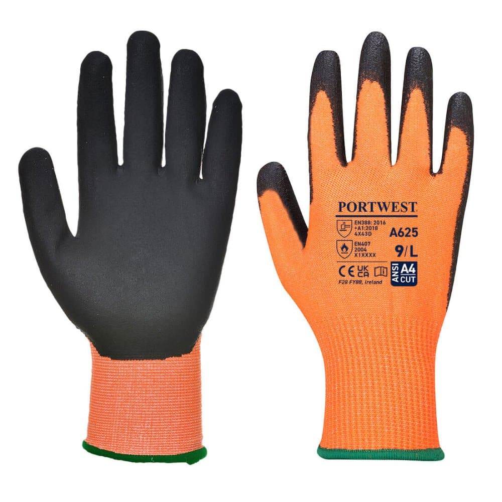 Portwest A625 Vis-Tex Cut Resistant PU Gloves