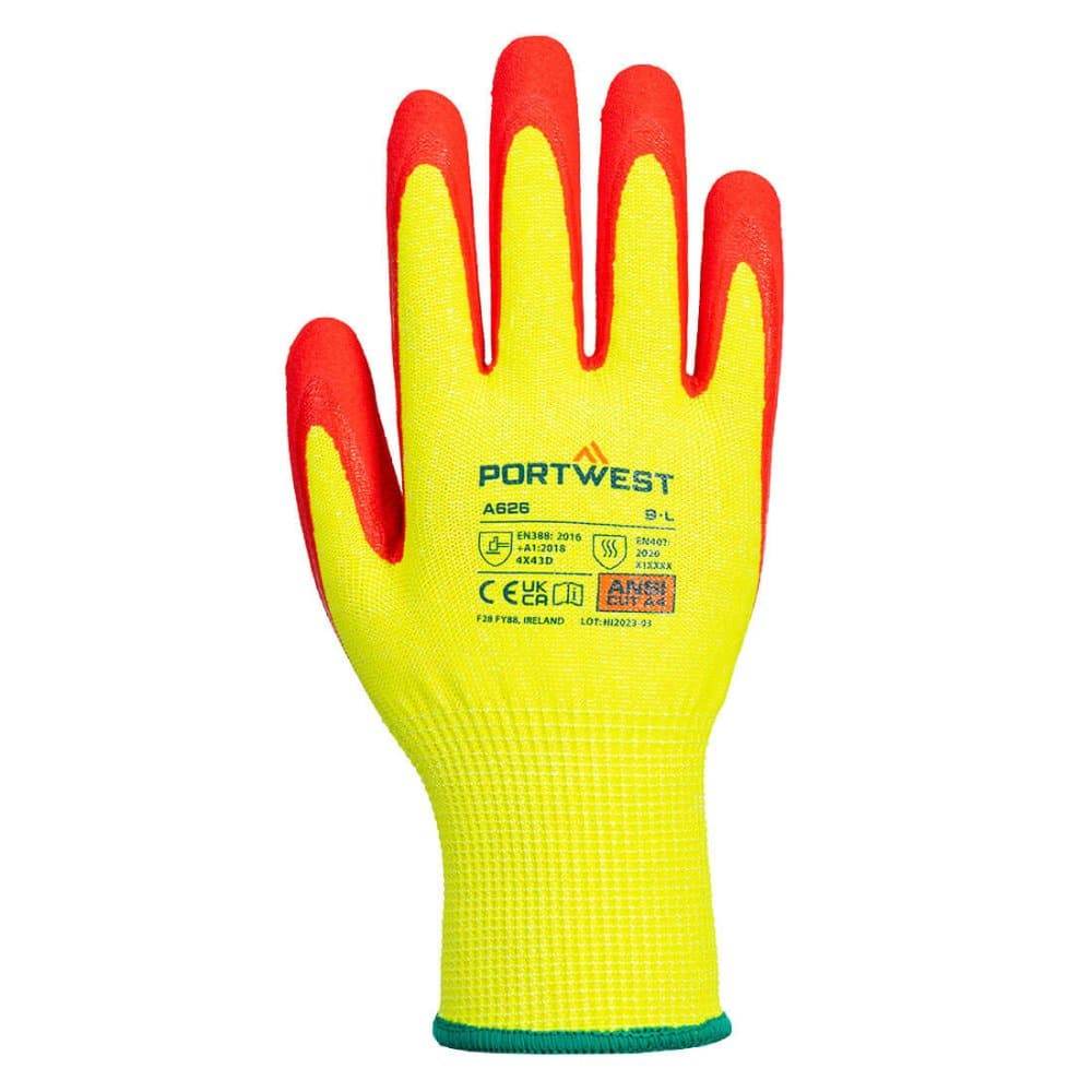 Portwest A626 Vis-Tex HR Cut Glove - Nitrile