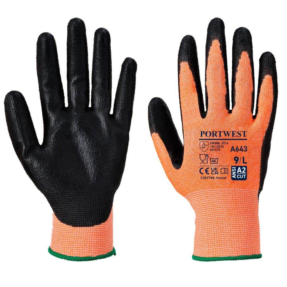Portwest A643 Amber Cut Nitrile Foam Gloves