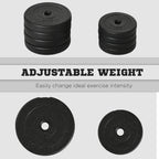 Black adjustable weight plates, front view of stacked discs with center holes