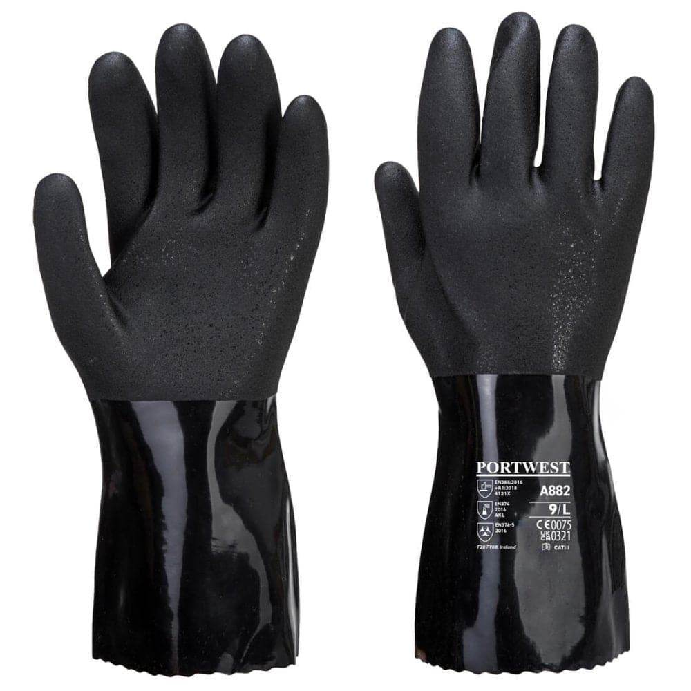 Portwest A882 ESD PVC Chemical Gauntlet Gloves