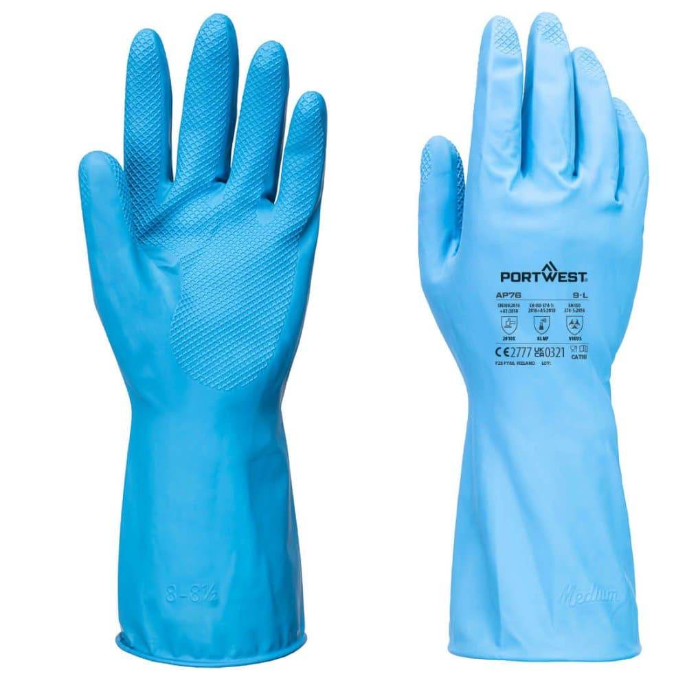 Portwest AP76 FD Chemical B Latex Light Gauntlet (Pack of 12)