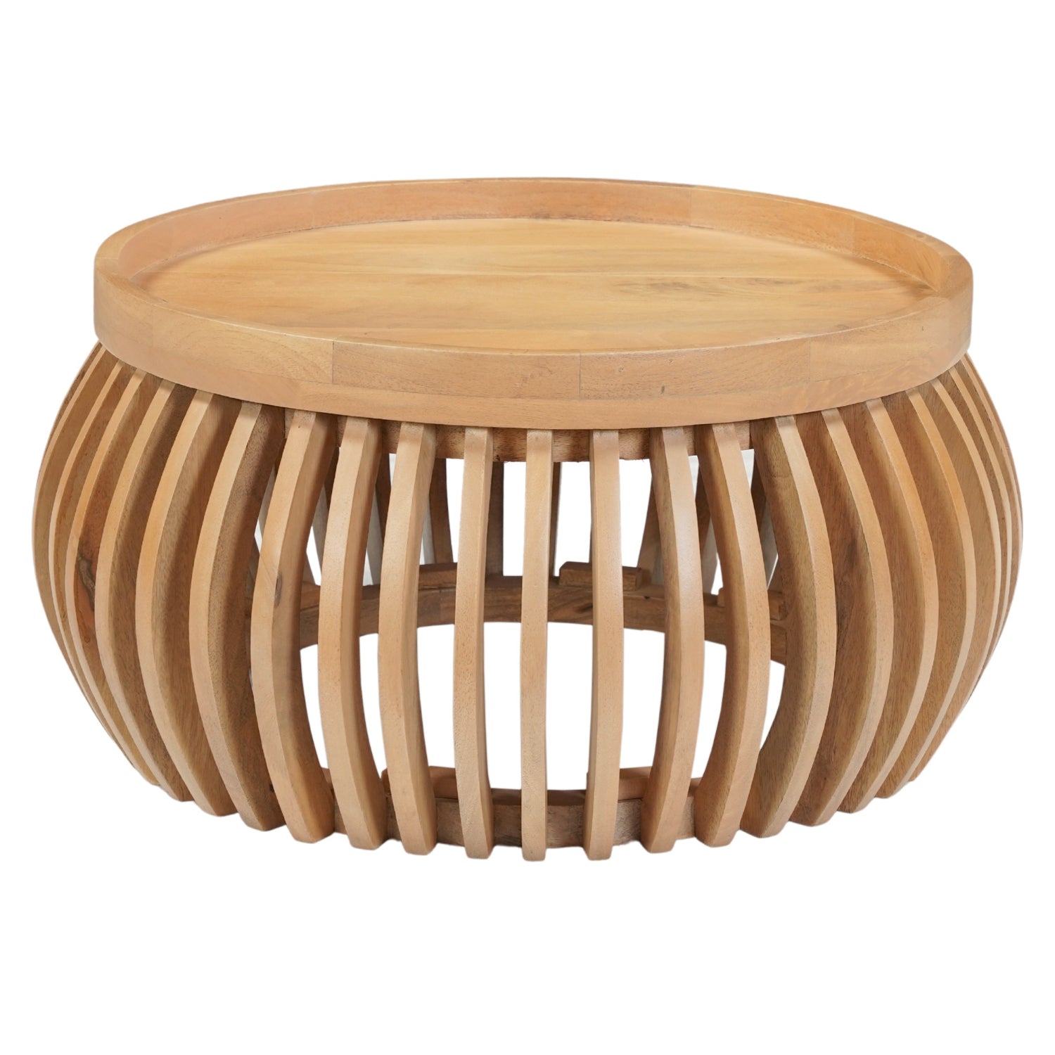 Jodhpur Solid Wood Small Round Low Coffee Table