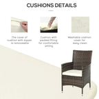 White removable cushion on brown rattan armchair