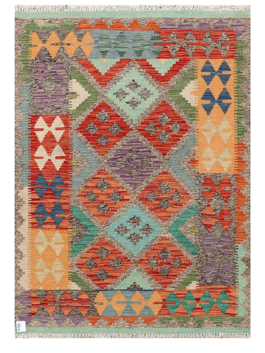 Maimana Afghanistan Kilim Rug - 140 x99 cm - Handmade