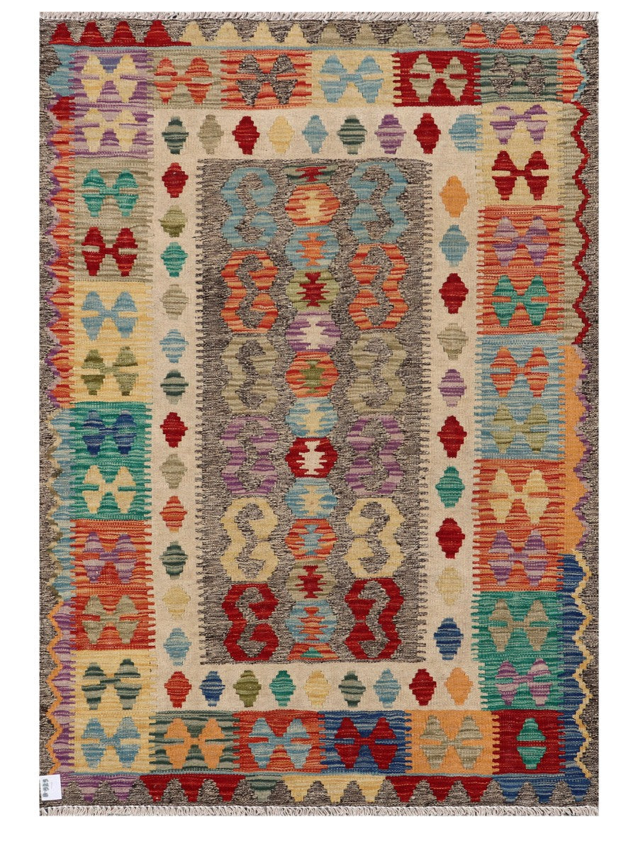 Maimana Afghanistan Kilim Rug - 148 x103 cm - Handmade