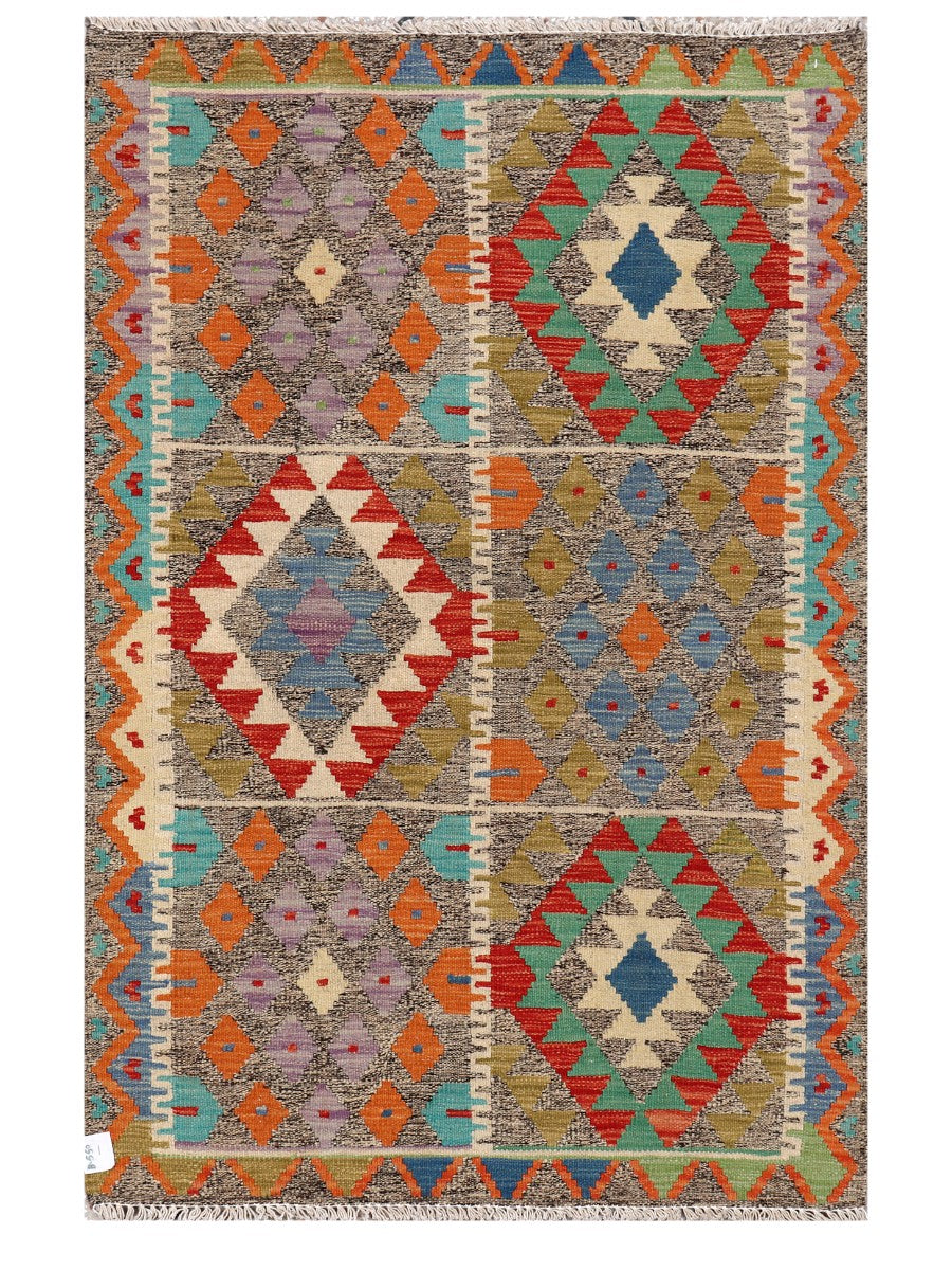 Maimana Afghanistan Kilim Rug - 149 x97 cm - Handmade