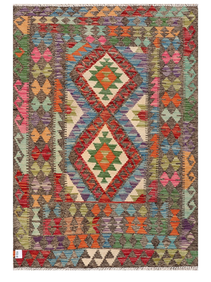 Maimana Afghanistan Kilim Rug - 145 x101 cm - Handmade