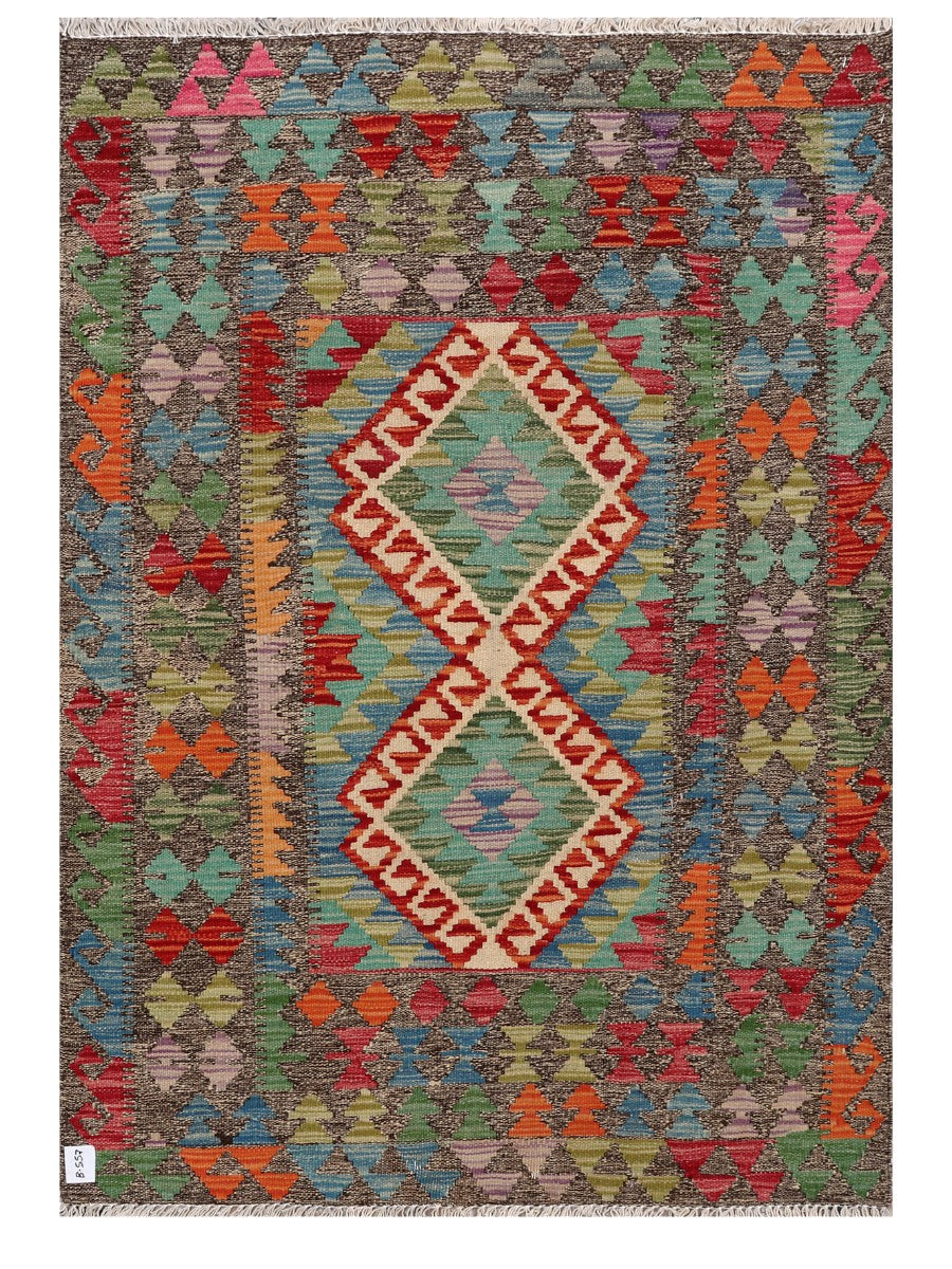 Maimana Afghanistan Kilim Rug - 144 x100 cm - Handmade