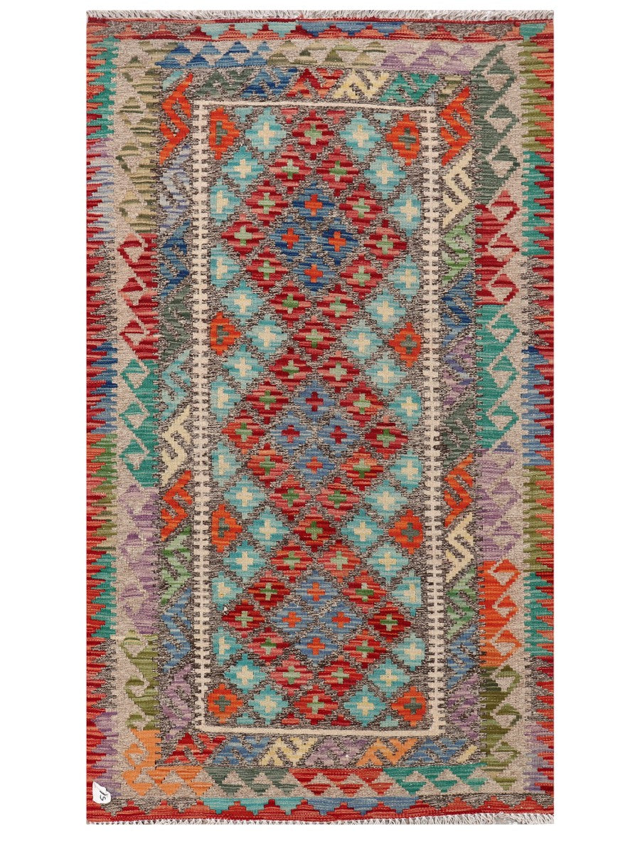 Maimana Afghanistan Kilim Rug - 167 x96 cm - Handmade