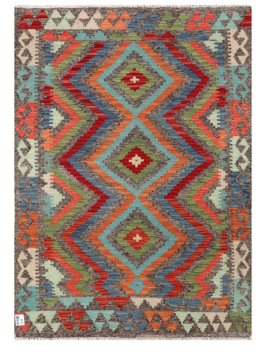 Maimana Afghanistan Kilim Rug - 141 x101 cm - Handmade