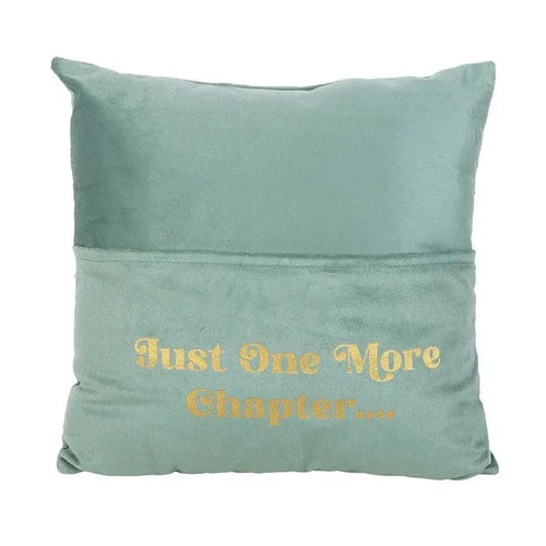 Just One More Chapter Cushion with Book Pocket - Bobobiy