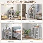 White 6-cube bookshelf with open cubbies for books, plants, and decor
