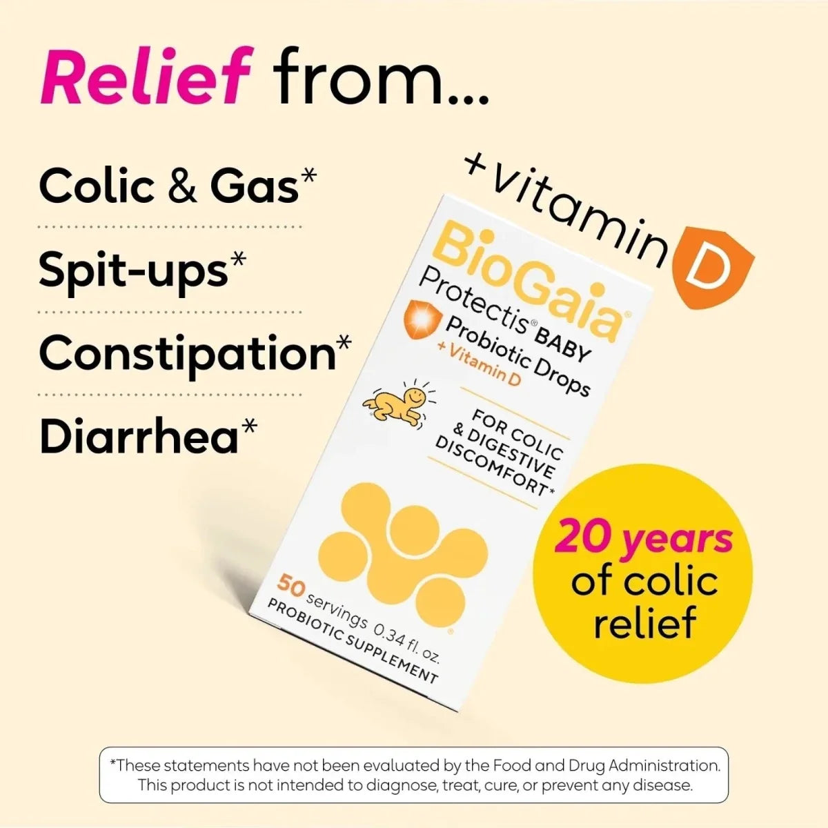 BioGaia Protectis Baby drops pouch and tube with Vitamin D probiotic label