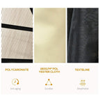 Hardtop gazebo material swatches showing roof panel and curtain fabric textures