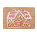 Natural Pink Gingerbread House Doormat