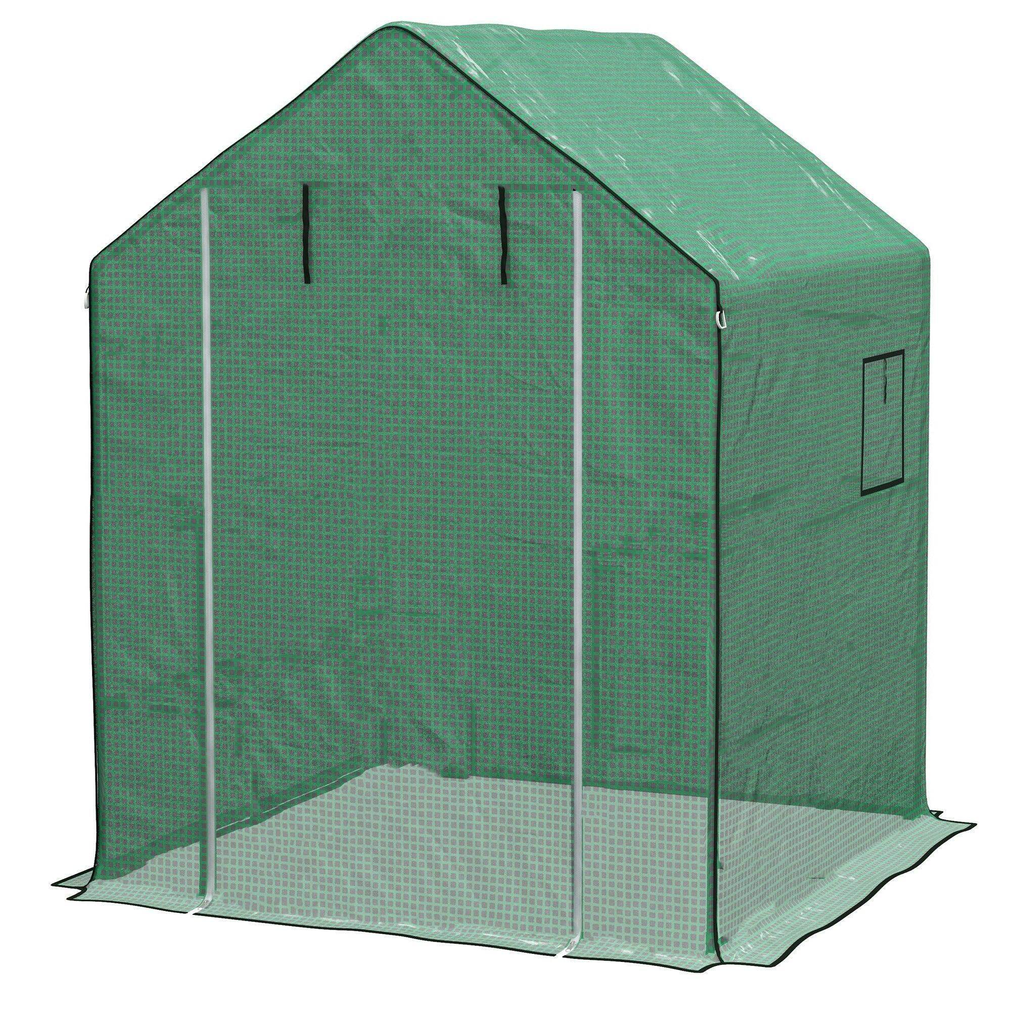 Greenhouse Cover Replacement Walk in PE Hot House Cover with – Bobobiy