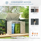 Grey double bin storage shed with lift-up lid, two doors, and locking side details