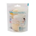 Baby bath sponge and soap set in retail pouch, showing sponge and white soap bar