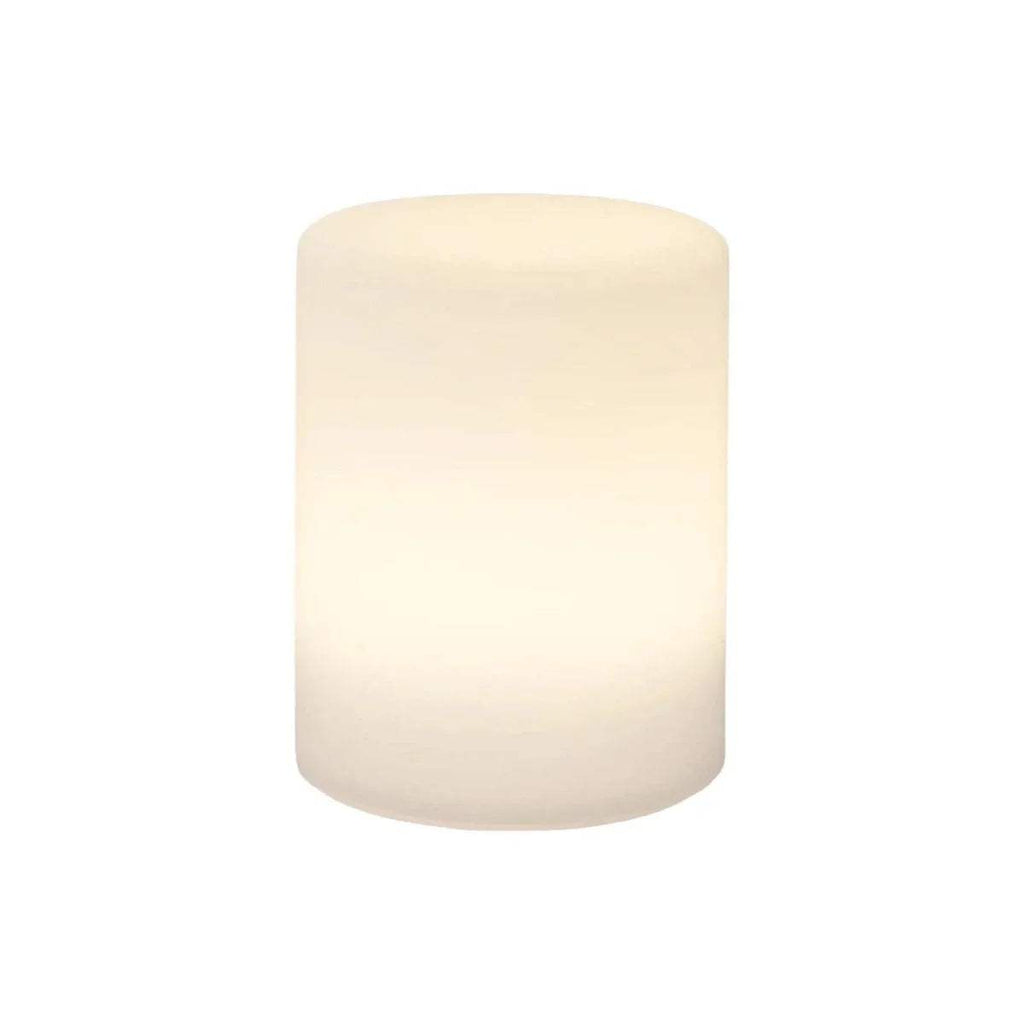 RGB cylinder lamp with frosted white glow
