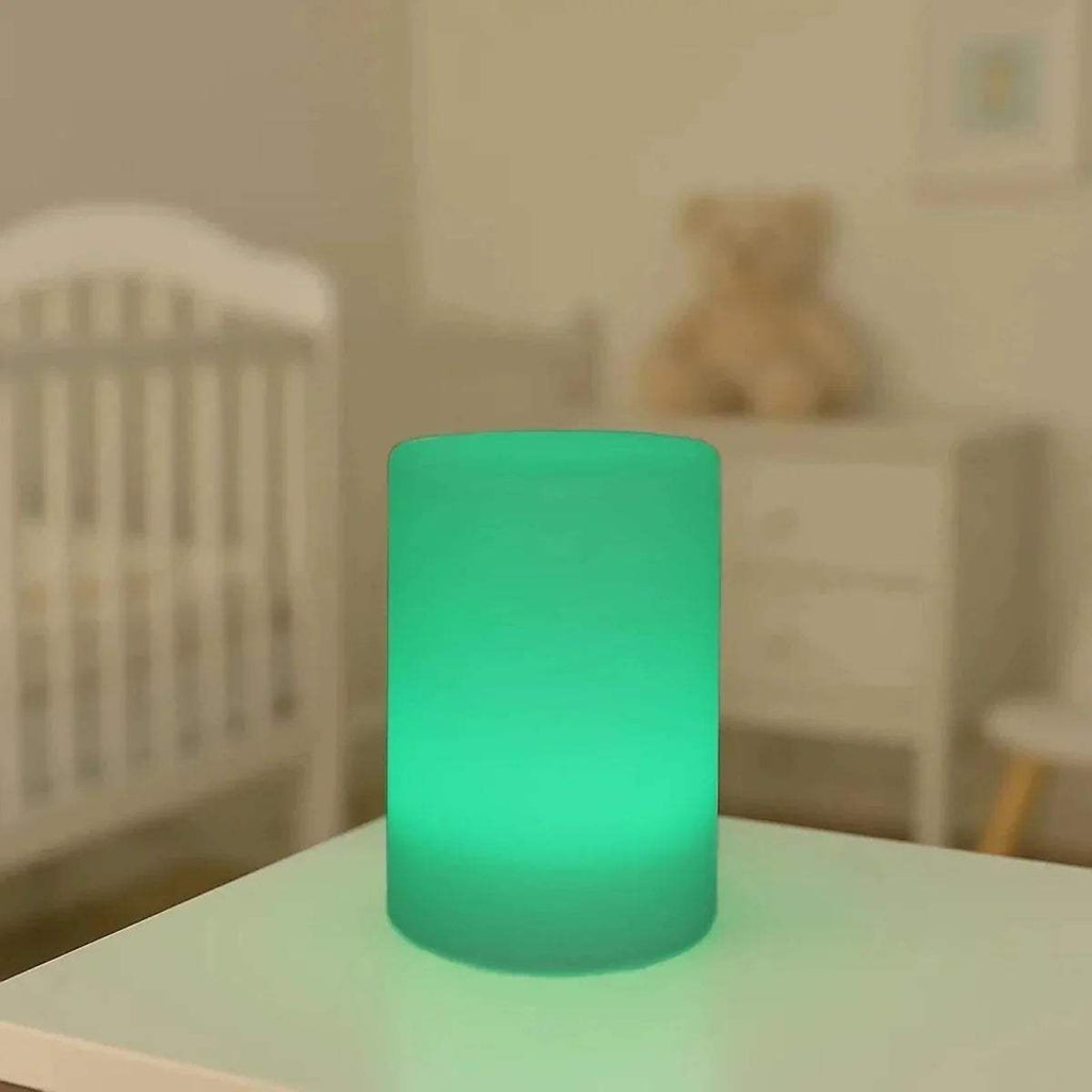 RGB cylinder lamp emitting green light