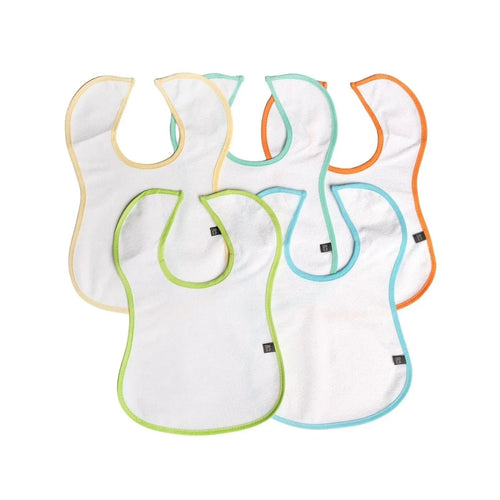 baby me Fluid Proof Baby Feeding Bib Pack of 5 - Bobobiy