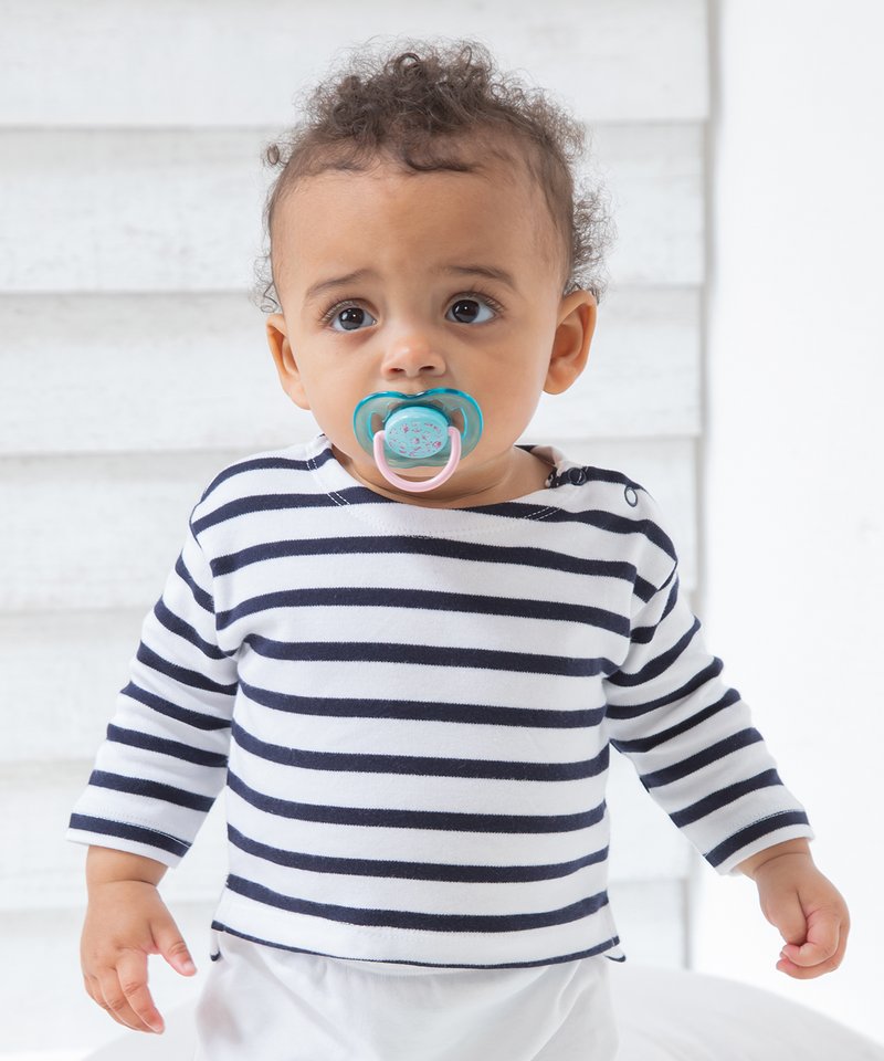 Organic Baby Striped Long Sleeve Breton Top
