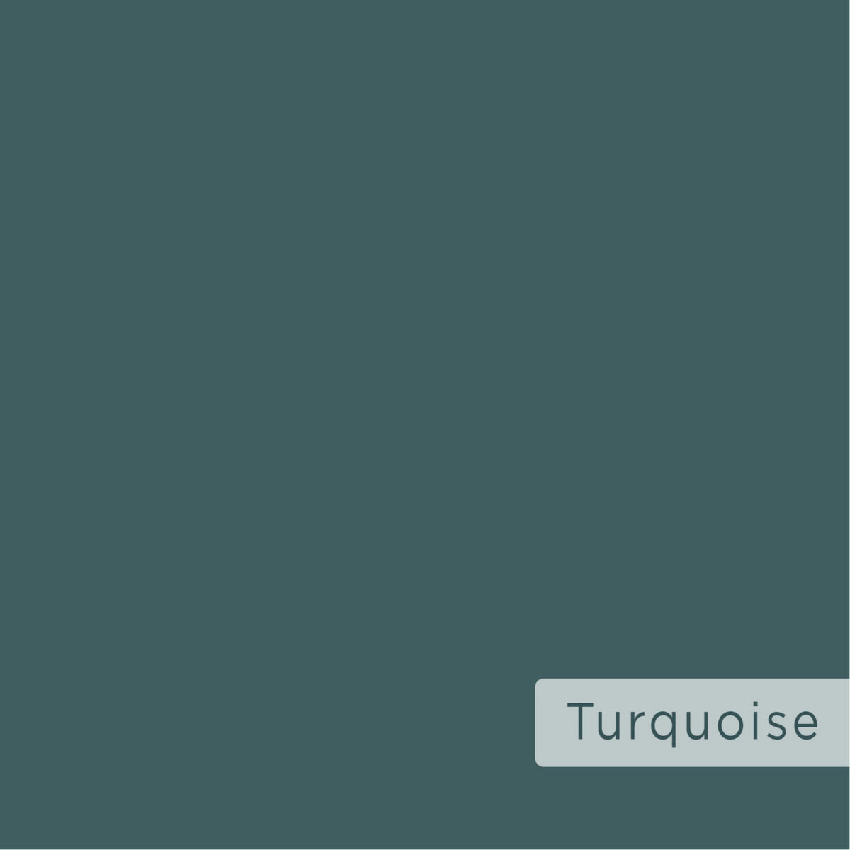 Turquoise color swatch for the bookcase finish
