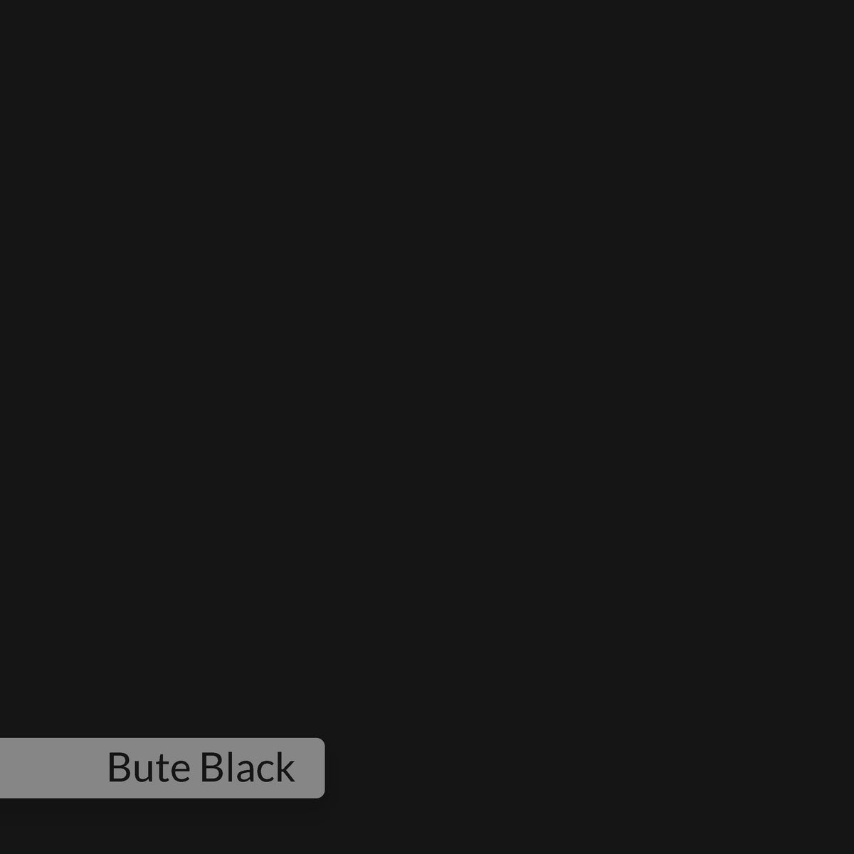 Bute Black color finish swatch for a bookcase.