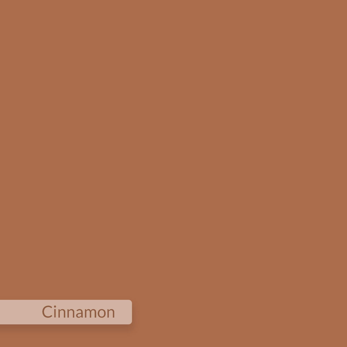 Cinnamon finish color swatch with smooth panel texture