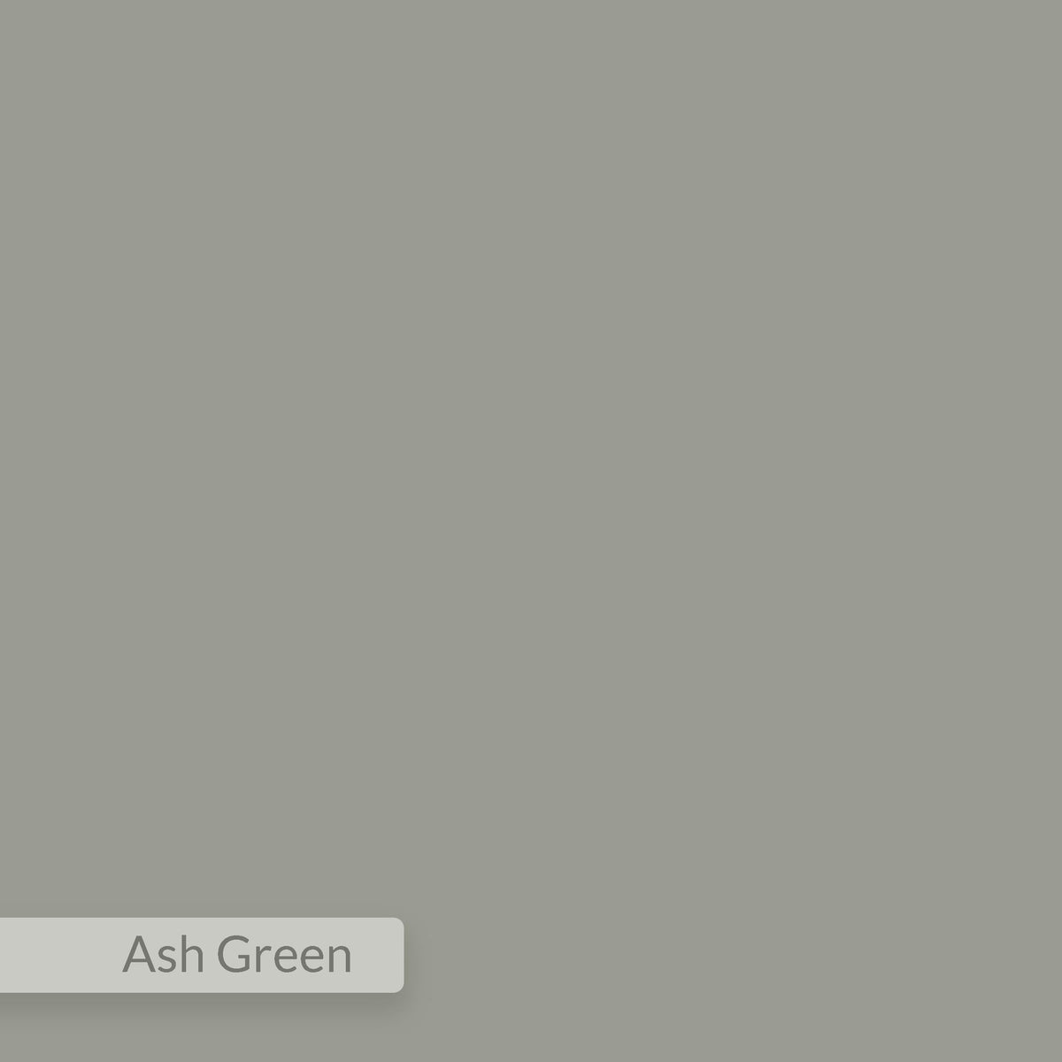 Ash green finish color swatch with smooth panel texture