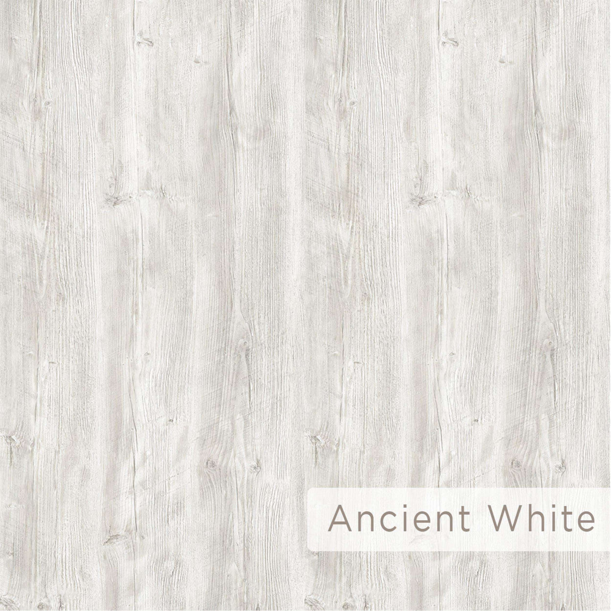 Ancient white side table finish with light woodgrain texture