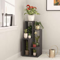 Anthracite multipurpose plant stand with four open shelves for potted plants