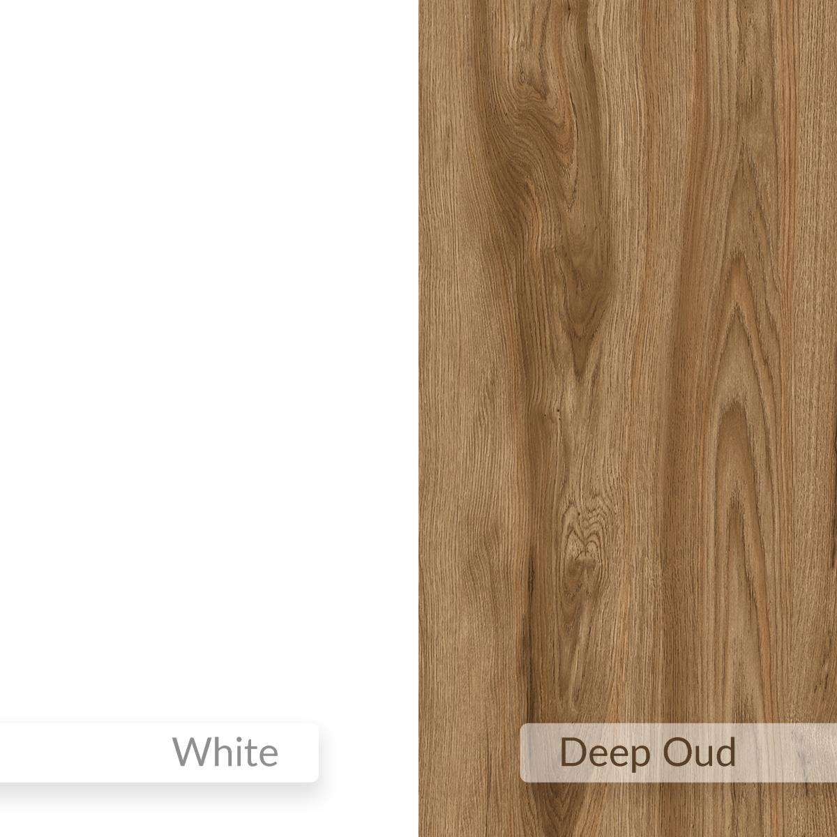 Deep Oud woodgrain finish panel for study desk