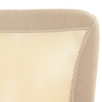 Beige breathable mesh backrest for an armless office chair